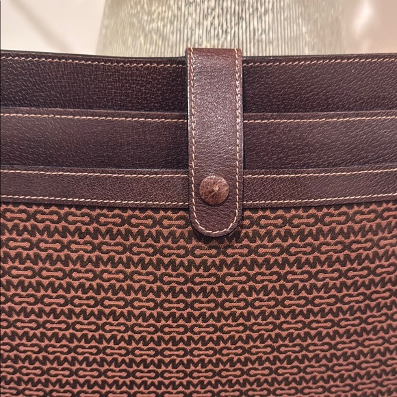 Mark cross vintage monogram canvas Leather Men's portfolio Bag - Picture 3 of 16